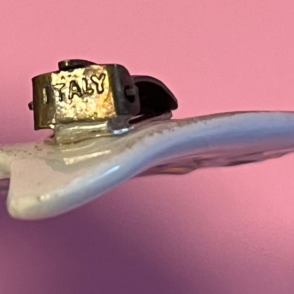 Set of Vintage clip on earrings and brooch made in Italy 1960s - Picture 3 of 4